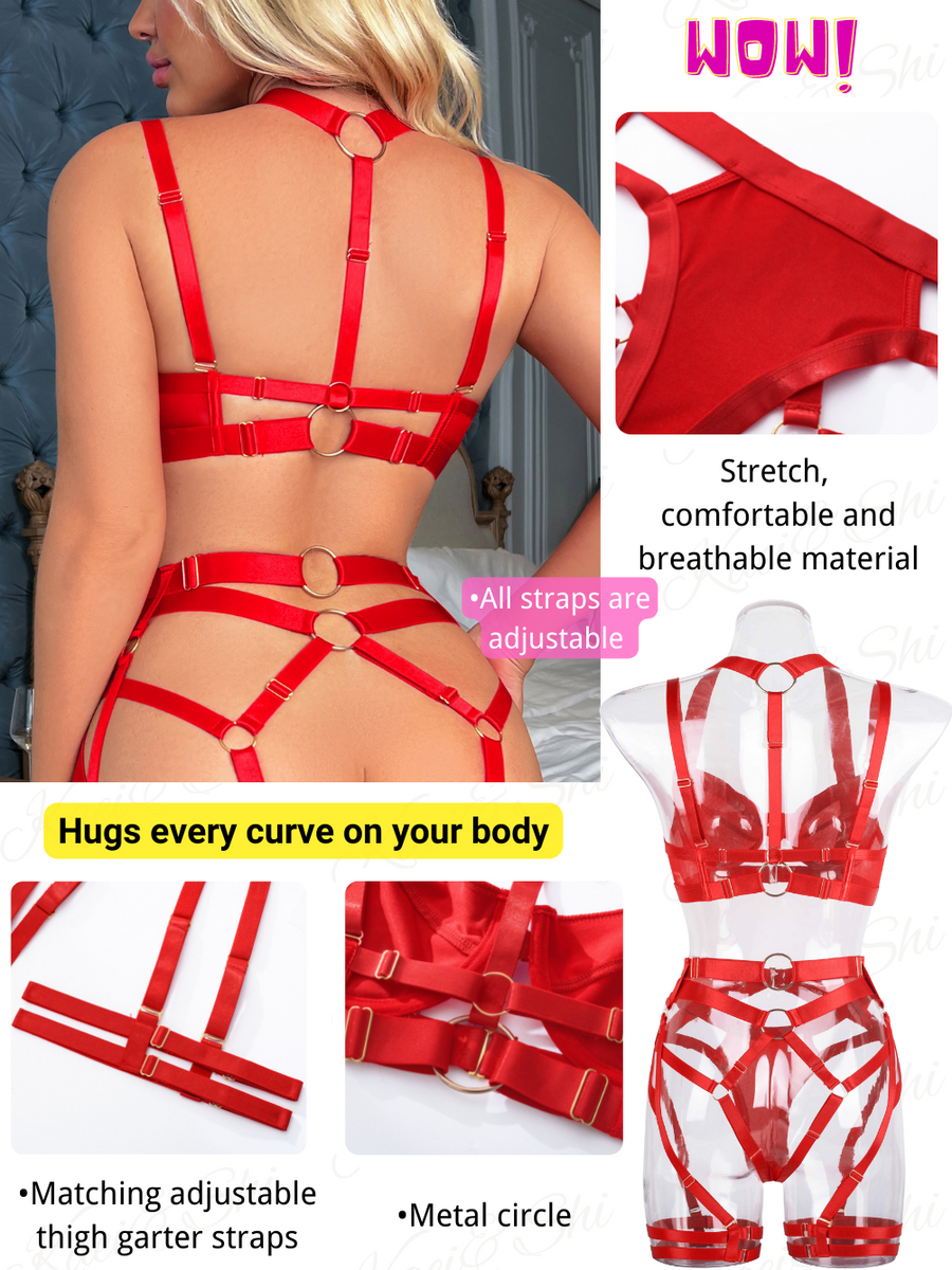 Llinga 3-Strap Harness Bralette – Sherah