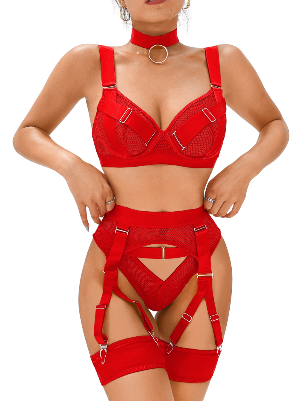 Kaei&Shi Hard Sexy Lingerie For Women, Exotic Strappy Fishnet, Boudoir Kaei&Shi Hard Sexy Lingerie For Women, Exotic Strappy Fishnet, Boudoir