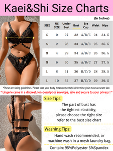 Kaei&Shi 3D Leopard Print, Golden Grommet Eyelet, Criss Cross Bralette Lingerie