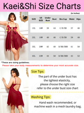 Load image into Gallery viewer, Kaei&amp;Shi Plus Size Bow Babydoll, Front Split Dress, Maternity Chemise Lingerie
