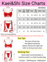 Load image into Gallery viewer, Kaei&amp;Shi 5Pc Silky Satin Collar Garter Lingerie, Golden Draping Chain Outfits
