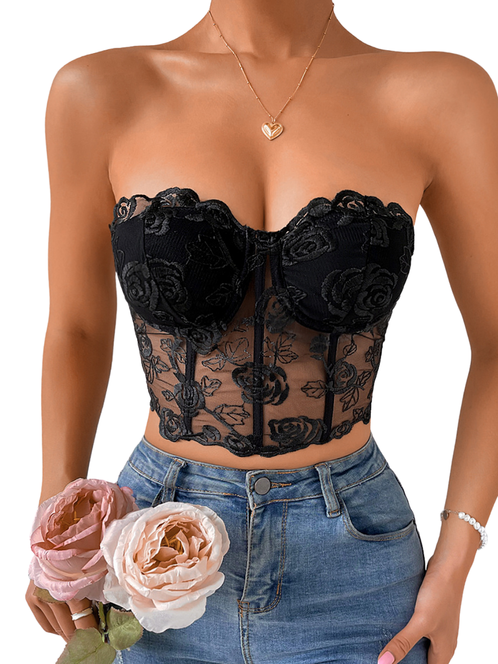 Bustier rose hot sale