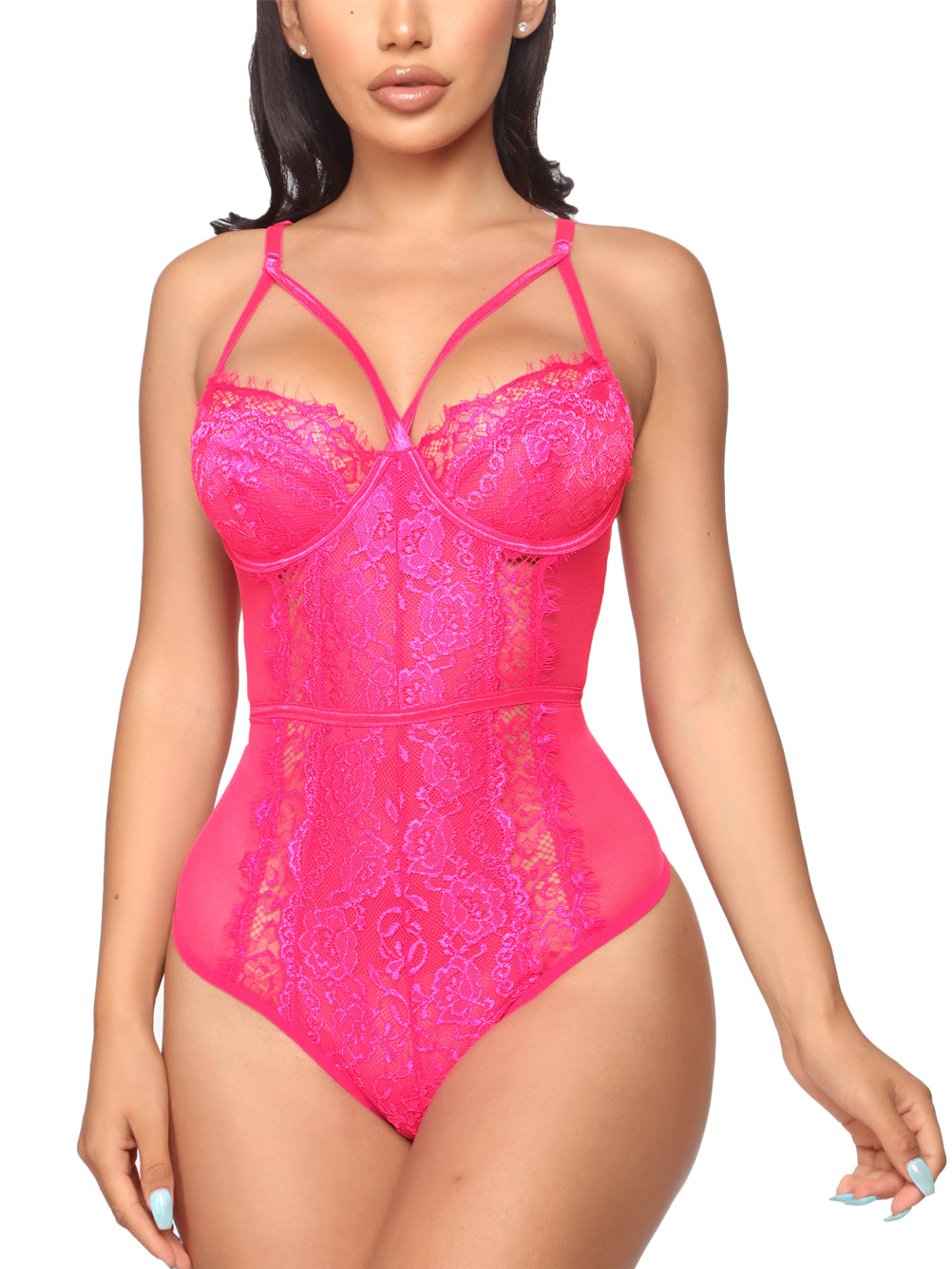 See Through Lingerie,V-Neck Lace Babydoll