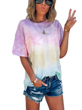 Load image into Gallery viewer, Kaei&amp;Shi Tie Dye Shirt Women, Ombre Tops
