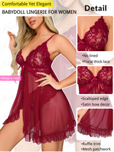 Load image into Gallery viewer, Kaei&amp;Shi Maternity Long Dress, Wireless Lace Bra, Mid-Rise Panty, 2Pc Babydoll
