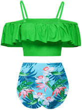 Load image into Gallery viewer, Kaei&amp;Shi High Waisted Flounce Bikini Set
