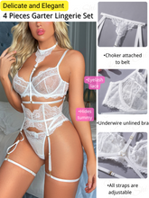 Load image into Gallery viewer, Kaei&amp;Shi Exotic Choker, High Waisted Belt, G String, 5 Piece Strappy Garter
