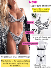 Load image into Gallery viewer, Kaei&amp;Shi Ruffle Embroidered Mesh Lace Lingerie,Underwire Sheer Matching Two Piece Lingerie Set
