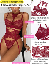 Load image into Gallery viewer, Kaei&amp;Shi Exotic Choker, High Waisted Belt, G String, 5 Piece Strappy Garter
