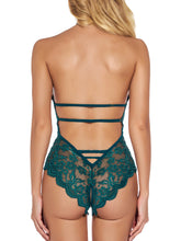 Load image into Gallery viewer, Kaei&amp;Shi Sexy Lingerie for Women,Sheer Lace One Piece High Cut Bodysuit
