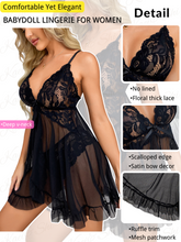 Load image into Gallery viewer, Kaei&amp;Shi Maternity Long Dress, Wireless Lace Bra, Mid-Rise Panty, 2Pc Babydoll
