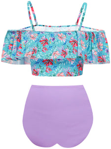 Kaei&Shi High Waisted Flounce Bikini Set