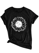 Load image into Gallery viewer, Kaei&amp;Shi Roll Sleeve Graphic T Shirt Women
