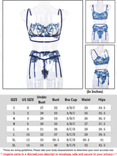 Load image into Gallery viewer, Kaei&amp;Shi Garter Lingerie for Women,Sexy Lace Lingerie,Sheer Matching 3 Piece Lingerie Set
