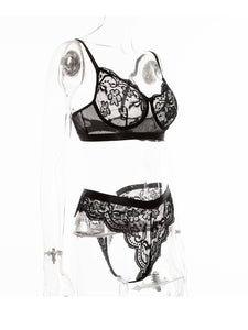 Kaei&Shi Sexy Lingerie for Women,Two Piece Lace Lingerie Set