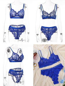 Kaei&Shi Sexy Lingerie for Women,Two Piece Lace Lingerie Set