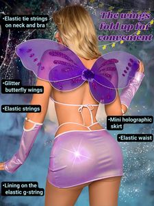  Kaei&Shi Sexy Fairy Costume For Women, Butterfly Wings