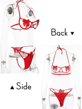 Load image into Gallery viewer, Kaei&amp;Shi Bow Lingerie,Gift Present Halter Cutout Sexy Two Piece Lingerie Set
