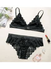 Load image into Gallery viewer, Kaei&amp;Shi Matching Bra and Panty Sets,Lace Lingerie for Women,Two Piece Sexy Floral Bralette Lingerie Set
