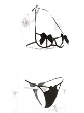 Load image into Gallery viewer, Kaei&amp;Shi Bow Lingerie,Gift Present Halter Cutout Sexy Two Piece Lingerie Set
