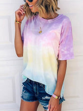 Load image into Gallery viewer, Kaei&amp;Shi Tie Dye Shirt Women, Ombre Tops
