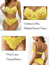 Load image into Gallery viewer, Kaei&amp;Shi Sexy Lingerie for Women,Two Piece Lace Lingerie Set
