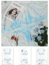 Load image into Gallery viewer, Kaei&amp;Shi Sexy Bra and Panty Sets,Embroidered Two Piece Underwire Lingerie Set
