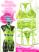 Load image into Gallery viewer, Kaei&amp;Shi Exotic Choker, High Waisted Belt, G String, 5 Piece Strappy Garter
