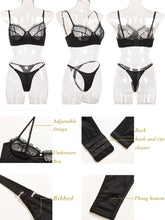 Load image into Gallery viewer, Kaei&amp;Shi Sexy Lingerie for Women,Ruffle 2 Piece Lace Lingerie Set
