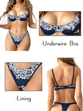 Load image into Gallery viewer, Kaei&amp;Shi Sexy Bra and Panty Sets,Embroidered Two Piece Underwire Lingerie Set
