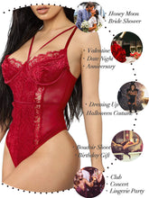 Load image into Gallery viewer, See Through Lingerie,V-Neck Lace Babydoll
