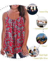 Load image into Gallery viewer, Kaei&amp;Shi Print Long Vest,Flowy Tank Top for Women
