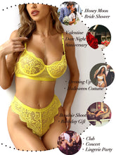 Load image into Gallery viewer, Kaei&amp;Shi Sexy Lingerie for Women,Two Piece Lace Lingerie Set
