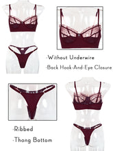 Load image into Gallery viewer, Kaei&amp;Shi Sexy Lingerie for Women,Ruffle 2 Piece Lace Lingerie Set
