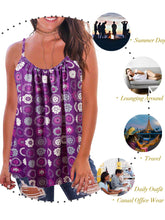 Load image into Gallery viewer, Kaei&amp;Shi Print Long Vest,Flowy Tank Top for Women
