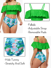 Load image into Gallery viewer, Kaei&amp;Shi High Waisted Flounce Bikini Set
