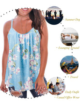 Load image into Gallery viewer, Kaei&amp;Shi Print Long Vest,Flowy Tank Top for Women
