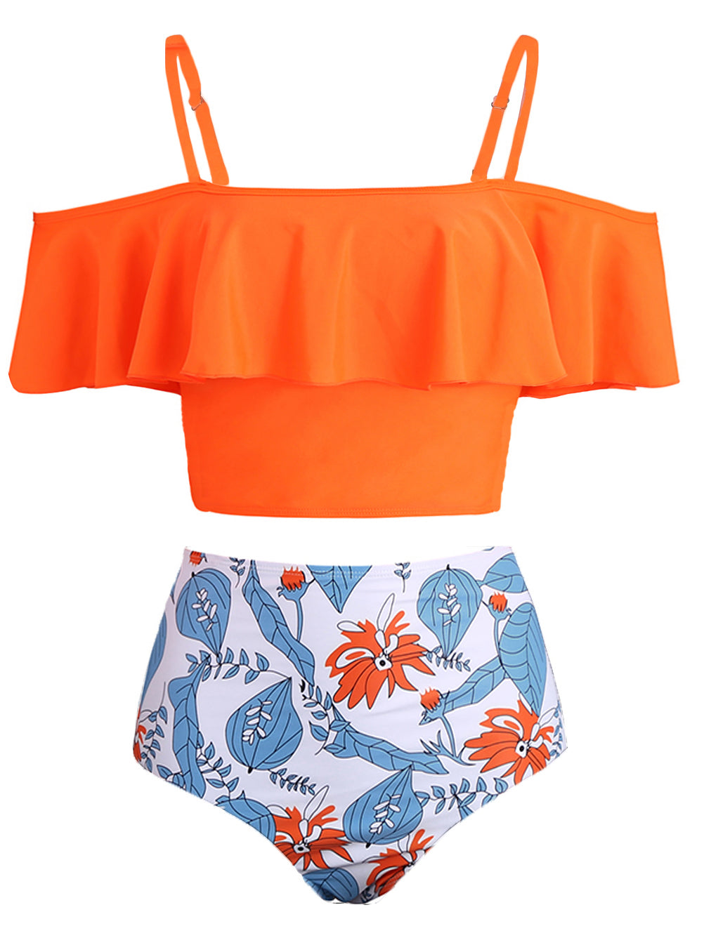 Kaei&Shi High Waisted Flounce Bikini Set