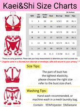 Load image into Gallery viewer, Kaei&amp;Shi Strappy Lingerie, Elastic, All Adjustable, Underwire, G-String, 4 Piece
