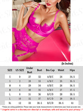 Load image into Gallery viewer, Kaei&amp;Shi Floral Lace Patchwork,Underwire,Cutout,4 Piece,Garter Lingerie for Women
