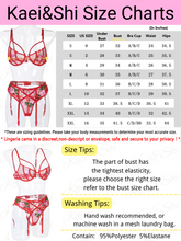 Load image into Gallery viewer, Kaei&amp;Shi Embroidered Lingerie for Women,3 Piece Sexy Lingerie Garter Set
