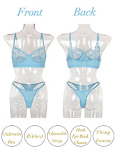 Load image into Gallery viewer, Kaei&amp;Shi Sexy Lingerie for Women,Ruffle 2 Piece Lace Lingerie Set
