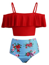 Load image into Gallery viewer, Kaei&amp;Shi High Waisted Flounce Bikini Set
