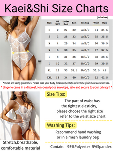 Kaei&Shi Floral Lace Bodysuit,Underwire,Cutout Waist,Snap Crotch,Teddy Lingerie for Women