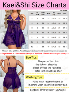 Kaei&Shi Maternity Long Dress, Wireless Lace Bra, Mid-Rise Panty, 2Pc Babydoll