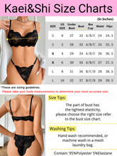 Load image into Gallery viewer, Kaei&amp;Shi Scalloped Floral Lace, Underwire, High Cut Thong, 2 Pieces Lingerie
