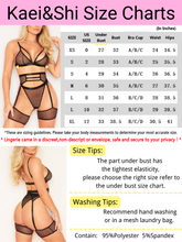 Load image into Gallery viewer, Kaei&amp;Shi 4 Piece,Strappy Triangle Bralette,Thong,Thigh Bands,Garter Lingerie Set
