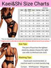 Load image into Gallery viewer, Kaei&amp;Shi Garter Lingerie For Women,Sexy Lace Lingerie,Sheer Matching 4 Piece Lingerie Set
