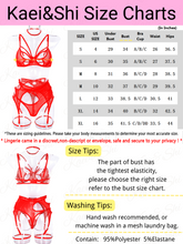 Load image into Gallery viewer, Kaei&amp;Shi Butterfly Cutout Lingerie, Choker, Underwire, Thong, Thigh Straps, 5Pcs
