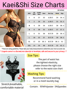 Kaei&Shi Floral Lace Bodysuit,Underwire,Cutout Waist,Snap Crotch,Teddy Lingerie for Women